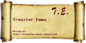 Treszler Emma névjegykártya